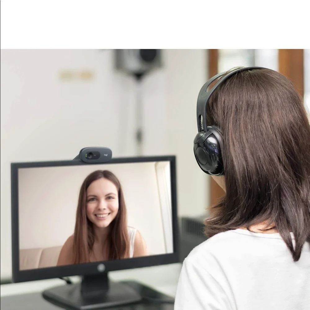 Logitech C270 HD Webcam, HD 720p/30fps, Widescreen HD